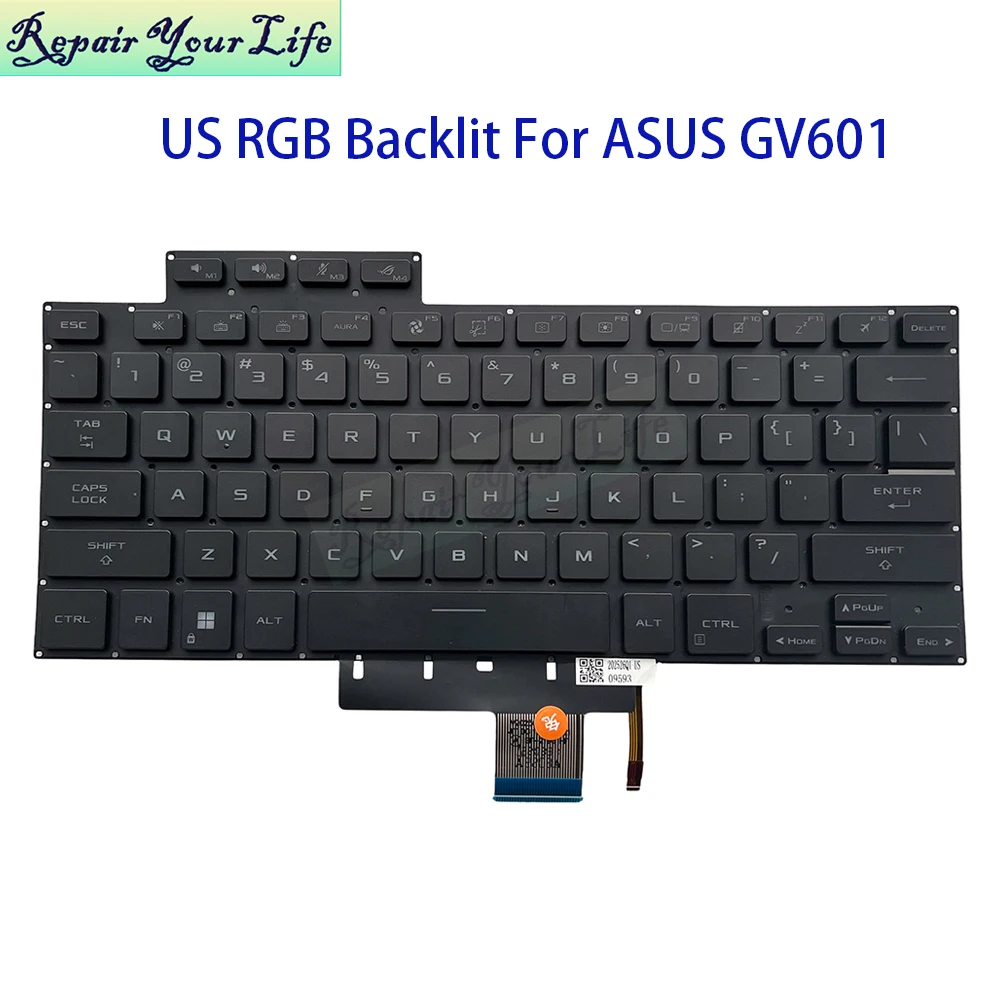 

Американская английская клавиатура для ноутбука с RGB/цветной подсветкой для ASUS ROG Flow X16 GV601 GV601RE GV601RM GV601RW 0KNR0-2812US00