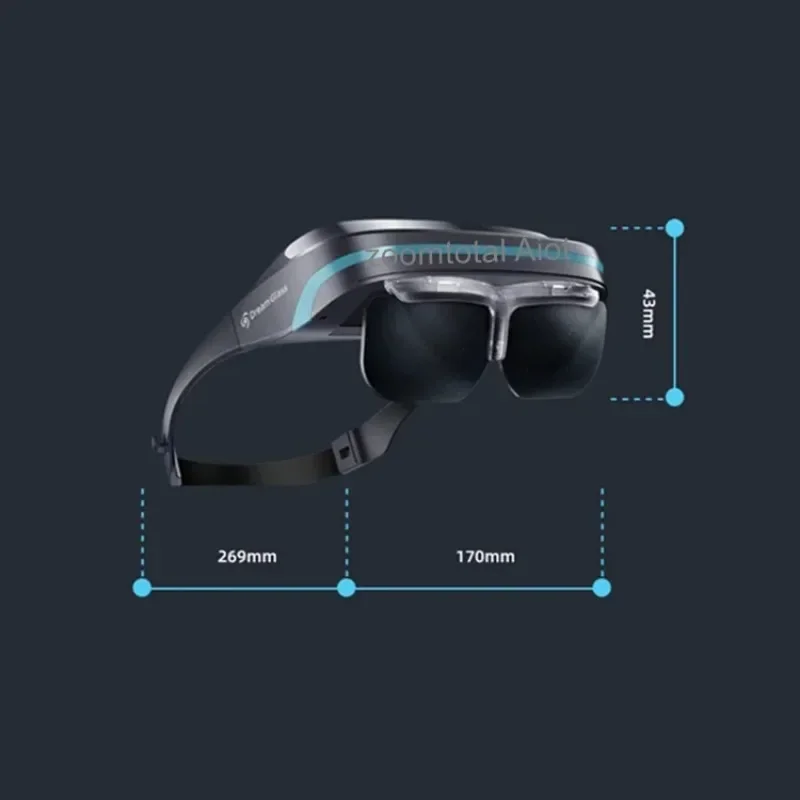eye glasses friendly AR smart glasses 4K/90 dgree/2D/3D simply plug and play for film and television/game//medical/industry2025