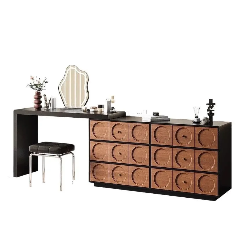 

Dresser, chest, integrated high-end bedroom, solid wood makeup table, American retro makeup table