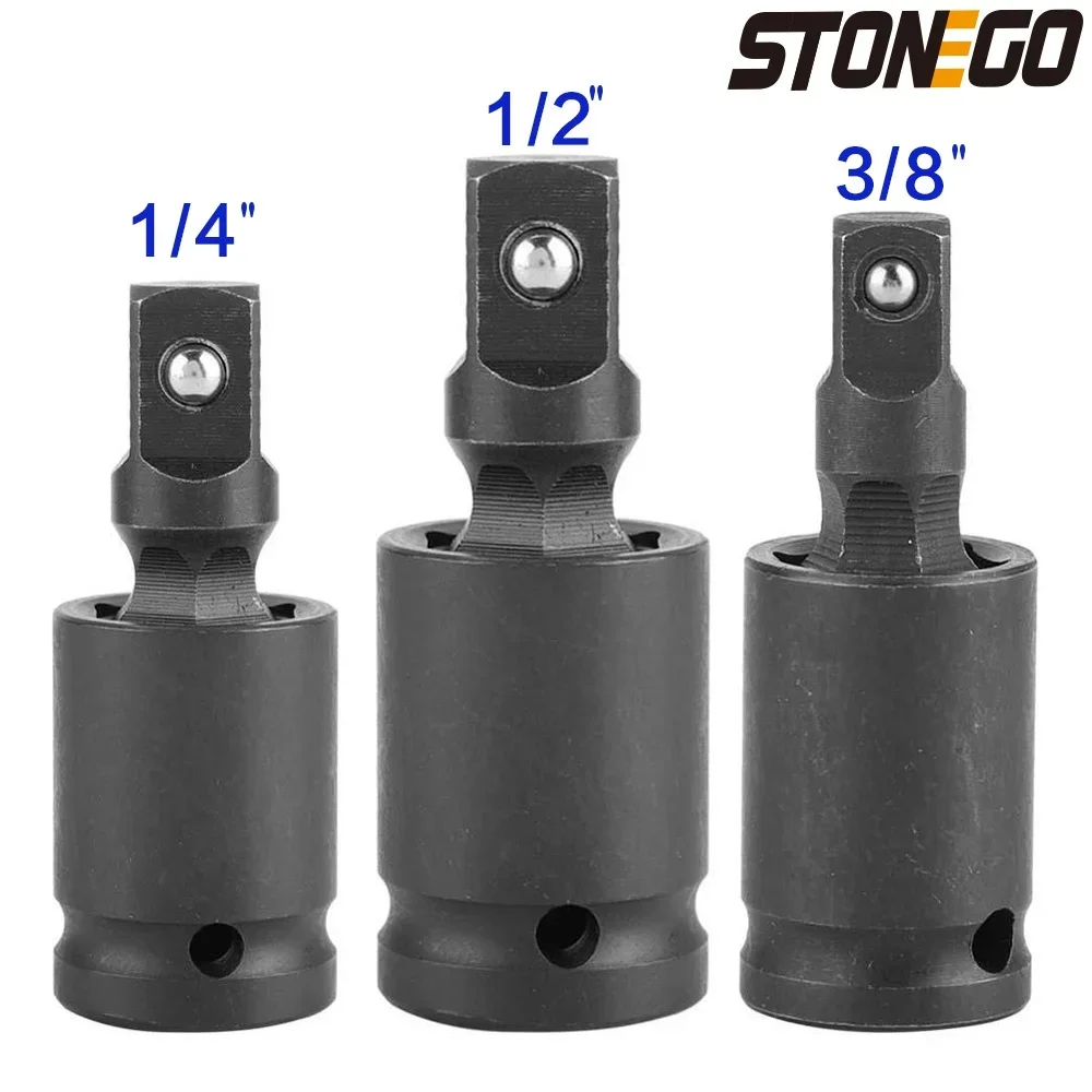 STONEGO Universal Pneumatic Wrench Joint Wrench Socket Adapter Phosphating Chromium vanadium Steel 1/4 inch, 3/8 inch, 1/2 inch