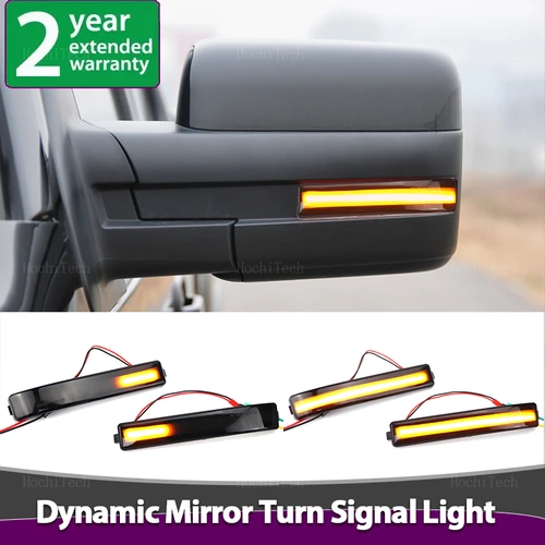 Para Ford F150 F-150 SVT Raptor 2010 2011 2012 2013 2014 lente ahumada espejo lateral luz de señal de giro secuencial