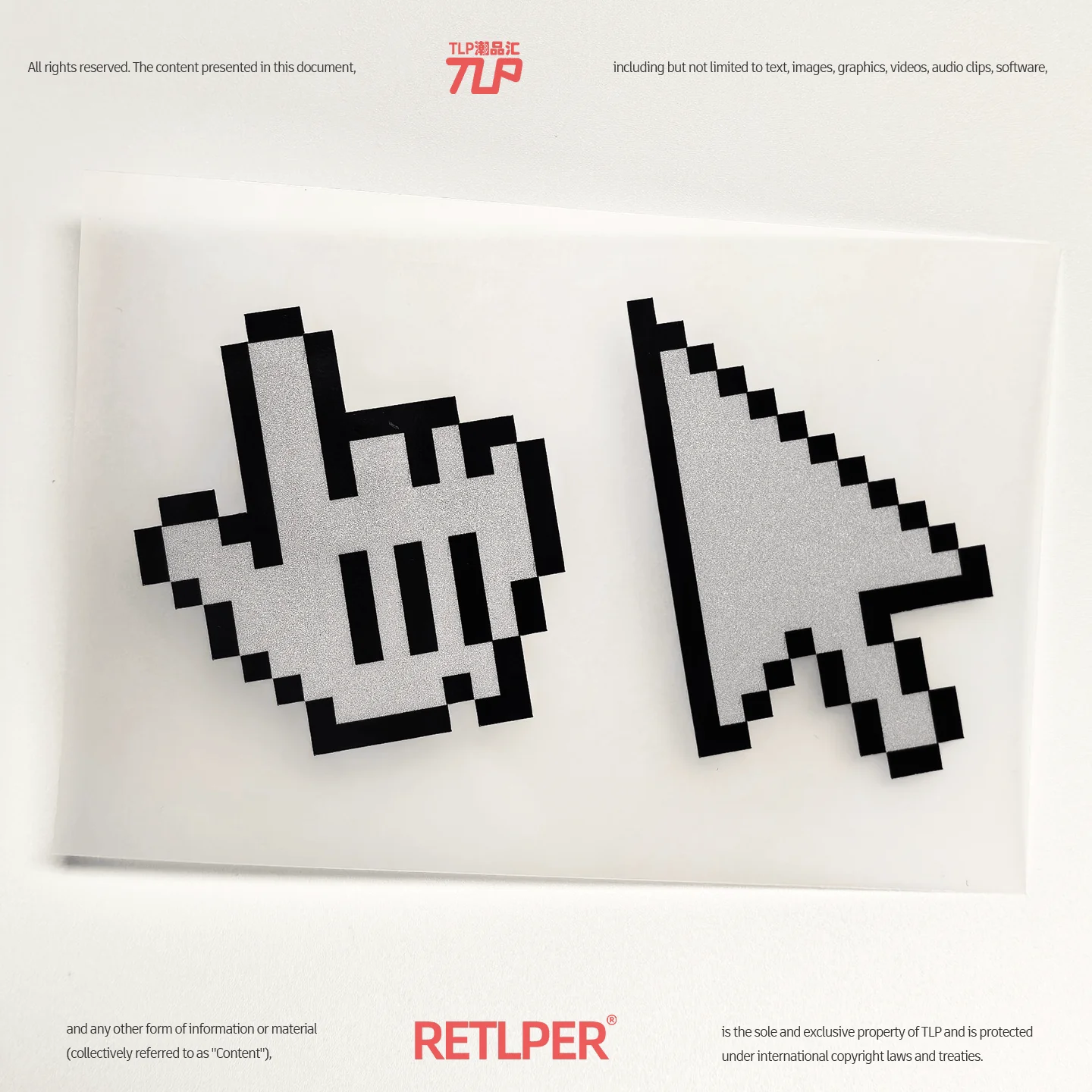 Retlper Reflective Stickers Pixelated Mouse Fingers Car Electric Vehicle Paint Surface Decoration Rear Windshield Glass Stickers