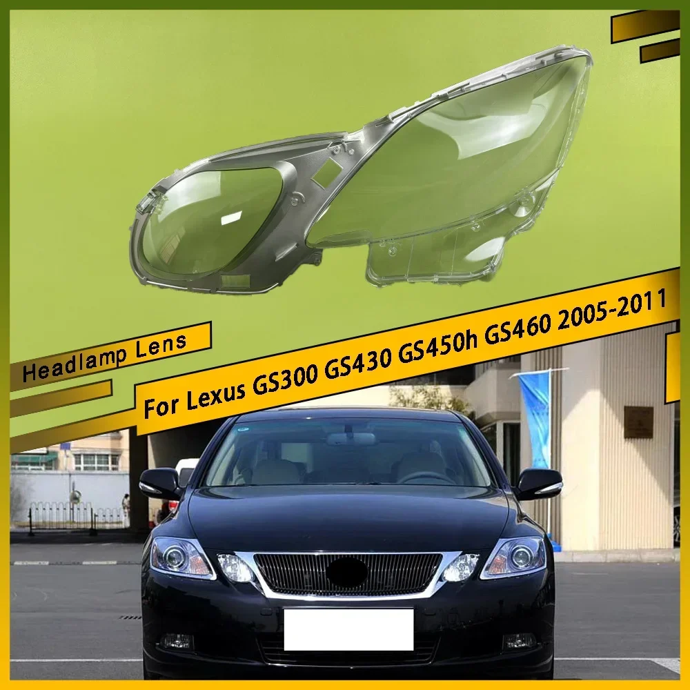 

For Lexus GS300 GS430 GS450h GS460 2005 - 2011 Left Right Side Headlight Lampshade Transparent Headlight Lens Lampshade Cover