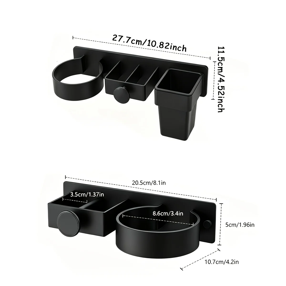 1pc Hair Dryer Holder Wall Mount Hair Straightener Curling Plastic Storage Rack Multifunctional Tools Organizer