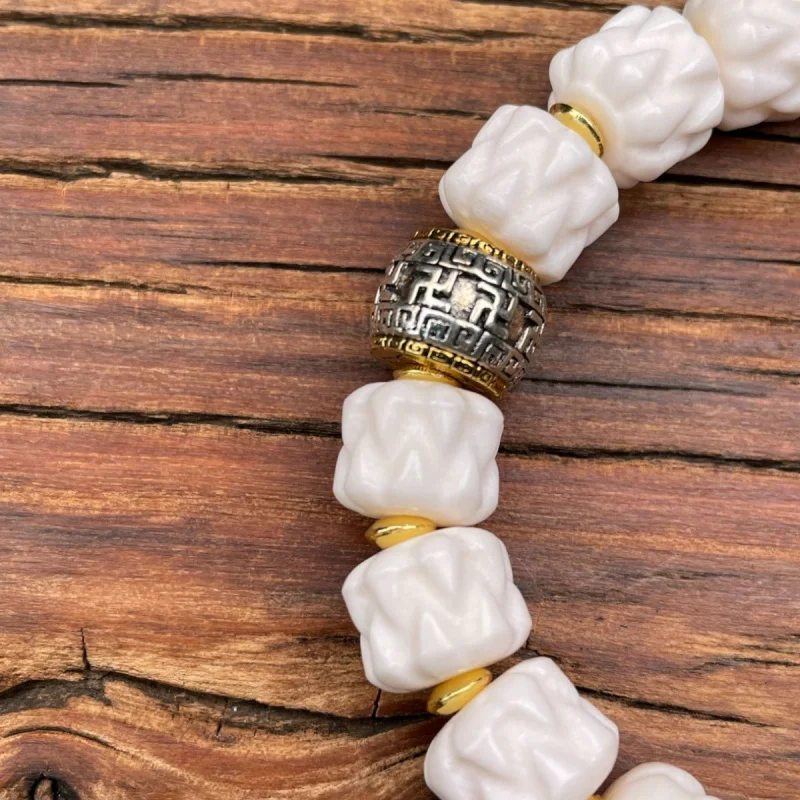 Deer Passion Swallow Buddha Beads Cypress Seed Bracelet Tooth Bone Antler Accessory Single Circle