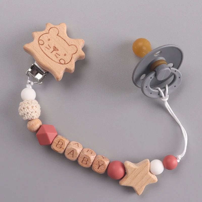 New Baby Pacifier Clips Teethers Toys Dummy Nipples Holder Clip Chain Babies Accessories Newborn Gifts Custom