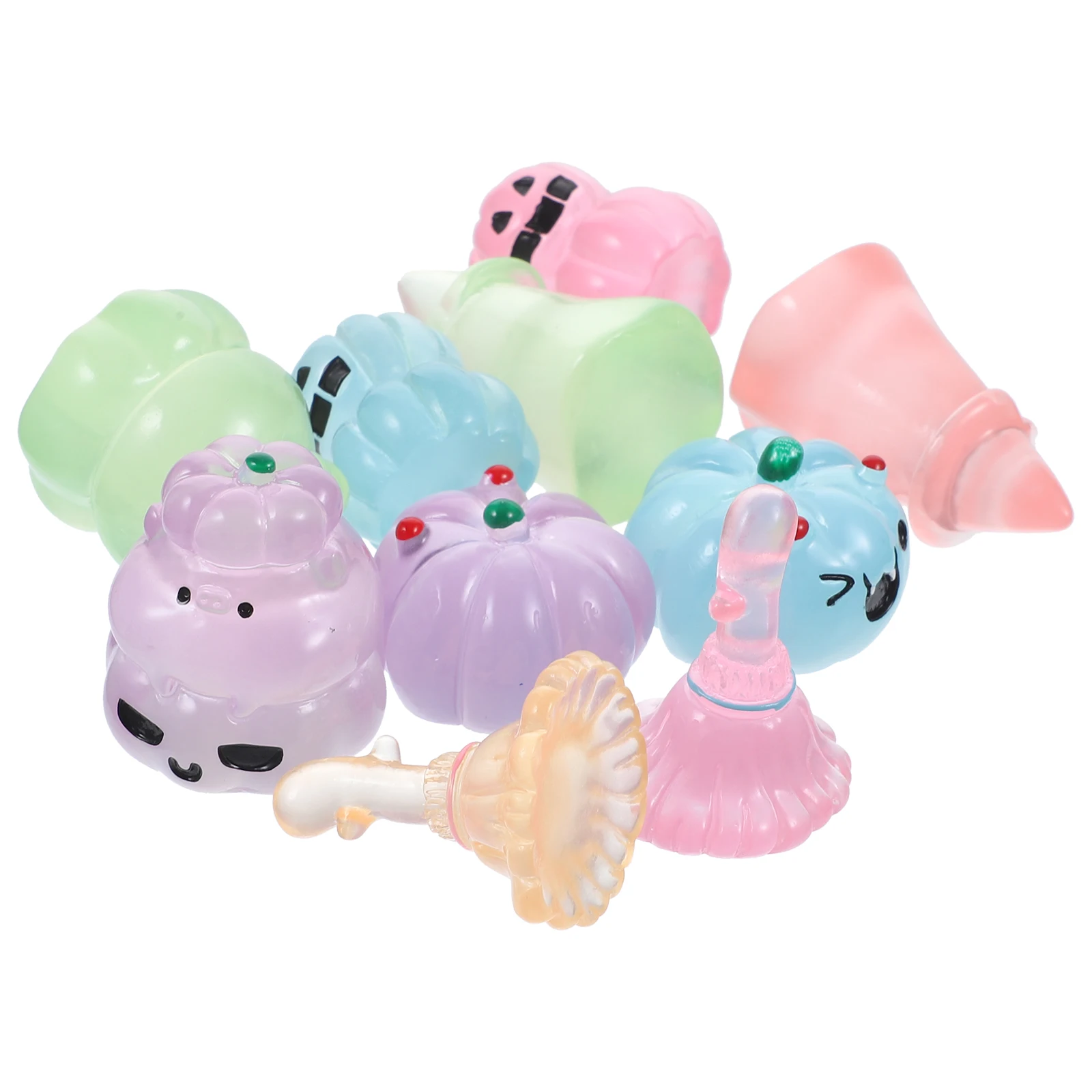 

Halloween Indoor Decoration Luminous Ornaments Decorations Mini Resin Party Favors