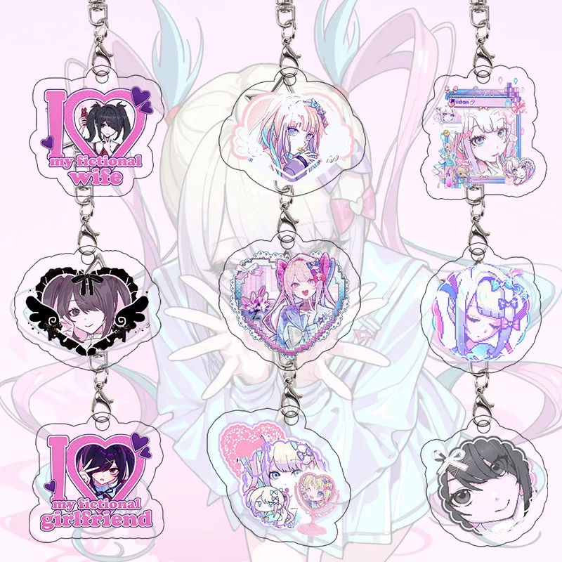 Angel Ame-chan Needy Girl Overdose Anime Pendant Kawaii Student Keyring Anime Cartoon Exquisite Collection Birthday Gift