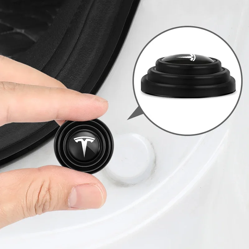 4Pcs Car Door Anti-shock Pad Anti-noise Buffer Gasket Auto Interior For Tesla Model 3 Y Cybertruck Juguete Roadster Coil Bonina view 2