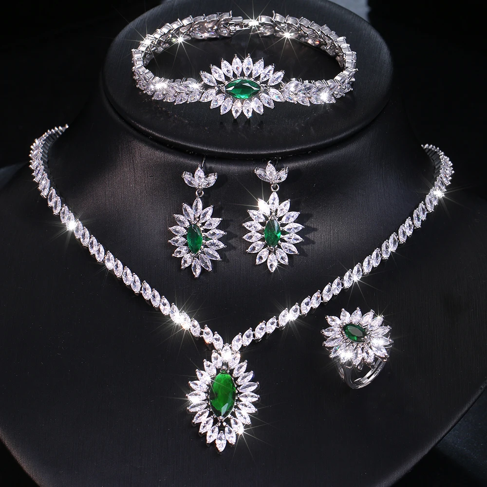 

Emmaya Fashion Statement Elegant Cubic Zircon Jewelry Set New Trendy Party Fascinating Ornament Female Delicate Dress-Up