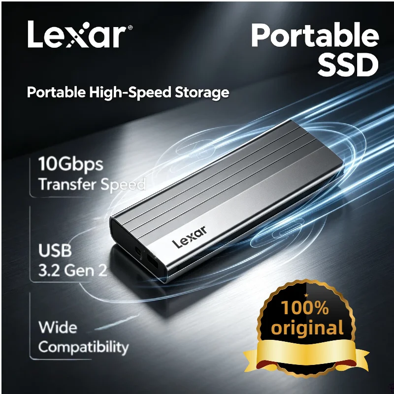 Lexar Original E300 M 2 SSD Enclosure USB3 2 Gen2 Type C External Hard Disk Case For 2230 2242 2260 2280 NVMe Pro Core New