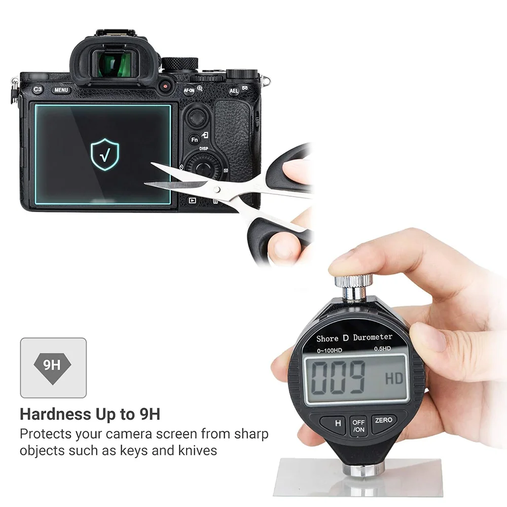 JJC Screen Protector for FUJIFILM X Half 9H Hardness Tempered Glass for FUJIFILM X Half Digital Camera Anti-Scratch Bubble