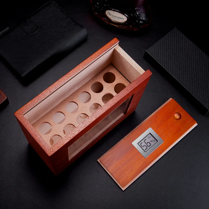 Professional Cigar Humidor Humidifier Accessories for Cigars Accesories Cases Cigar Travel Humidors Box Portable Cedar Lighters