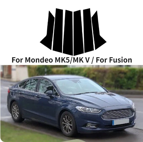 

Для Ford Fusion Mondeo 2008-2024 8 шт. накладки на окна, центральная пленка, колонна B C, стойки, наклейка, автомобильные аксессуары