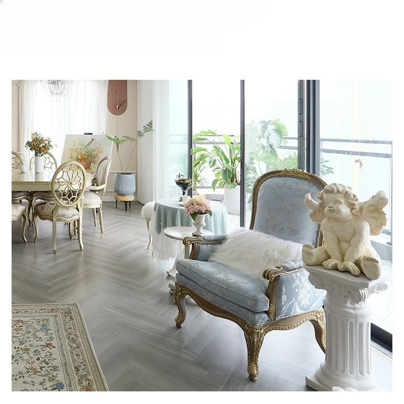 

Customizable French Versailles Series Leisure Chair Living Room Fabric Single Sofa Chair Tiger Chair Whole House Furniture