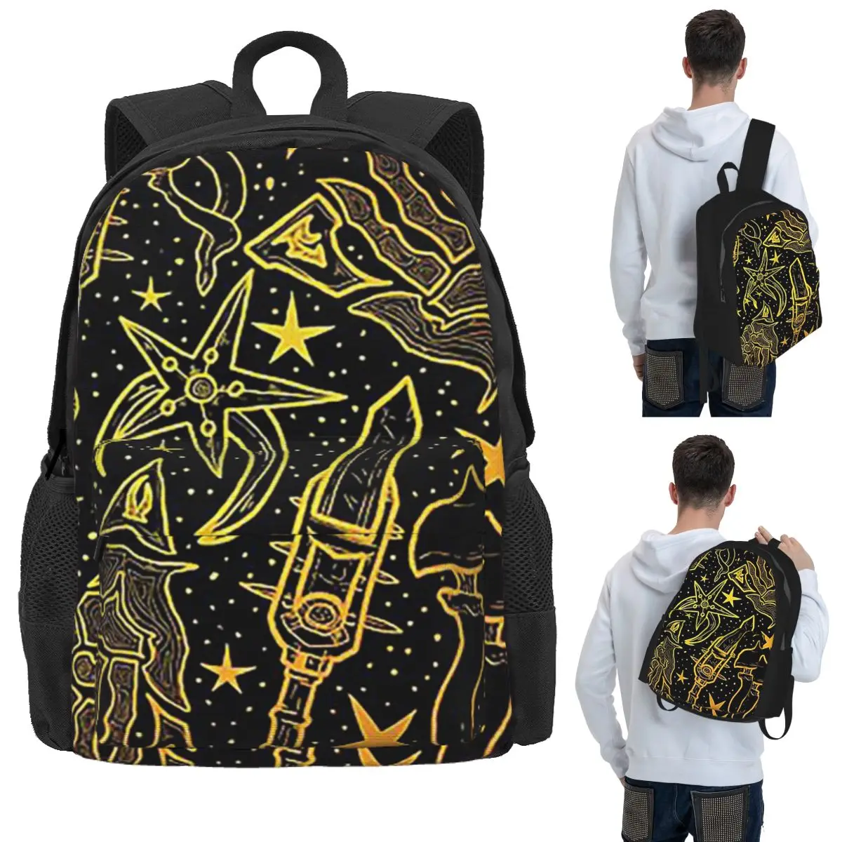 Nerevar Morrowind GOTY Edition Inspired Scrolls Elder RPG Dunmer Backpack School Bag Hiking Travel Daypack Bookbag Shoulder Bags