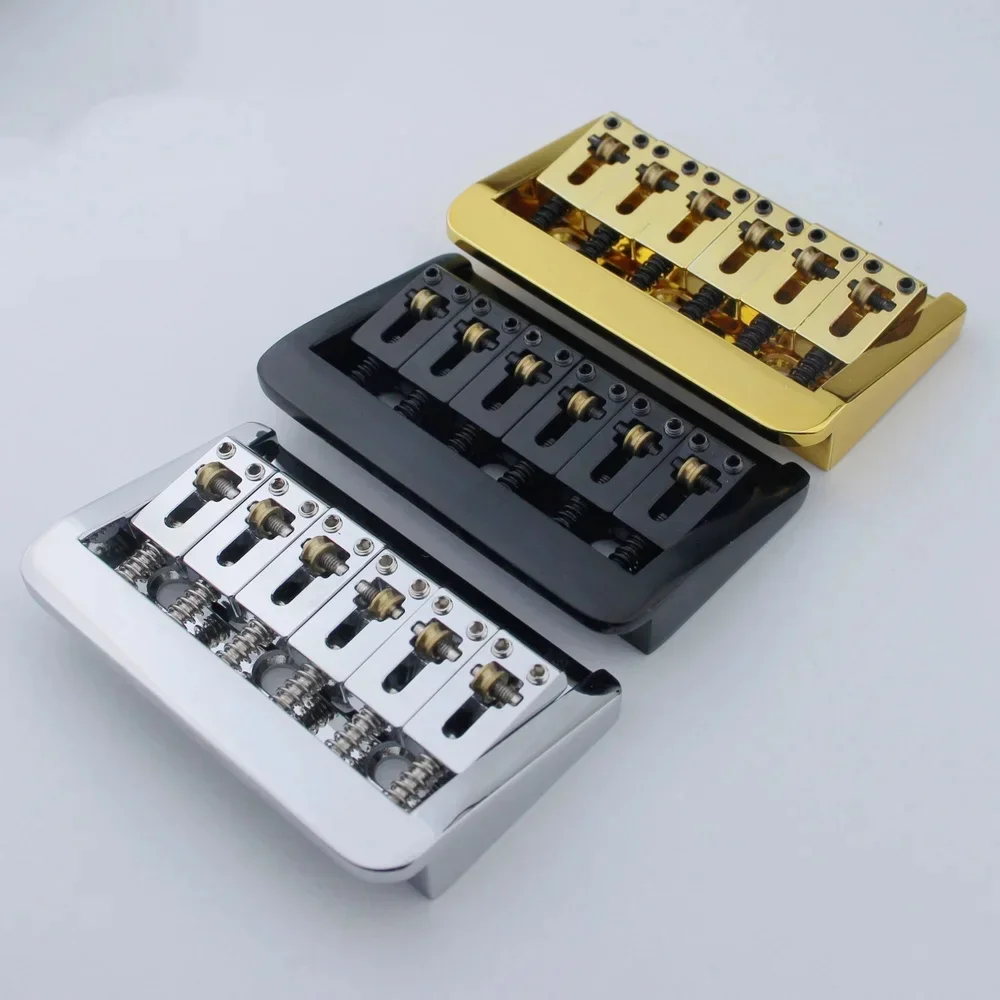 

Adjustable Guitar Bridge 10.5mm String Space with Zinc Block and Copper Fixed Saddles For 6 String Electric Guitar