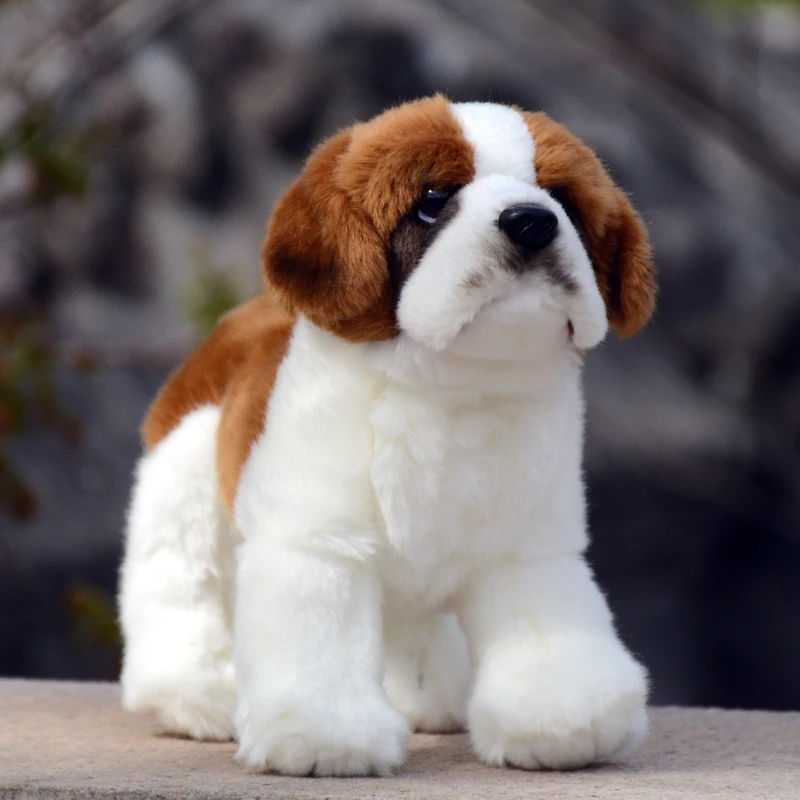 St. Bernard Dog High Fidelity Anime Cute Plushie Saint Bernard Plush Toys Lifelike Animals Simulation Stuffed Doll Kawai Toy Kid