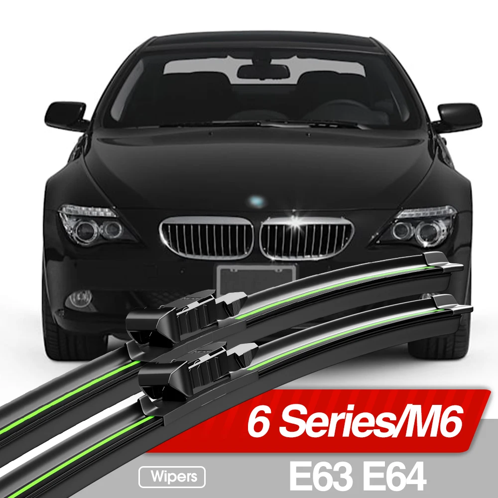 For BMW 6 Series M6 E63 E64 2003-2010 Front Windshield Wiper Blades 2pcs Windscreen Window Accessories 2004 2005 2006 2008 2009