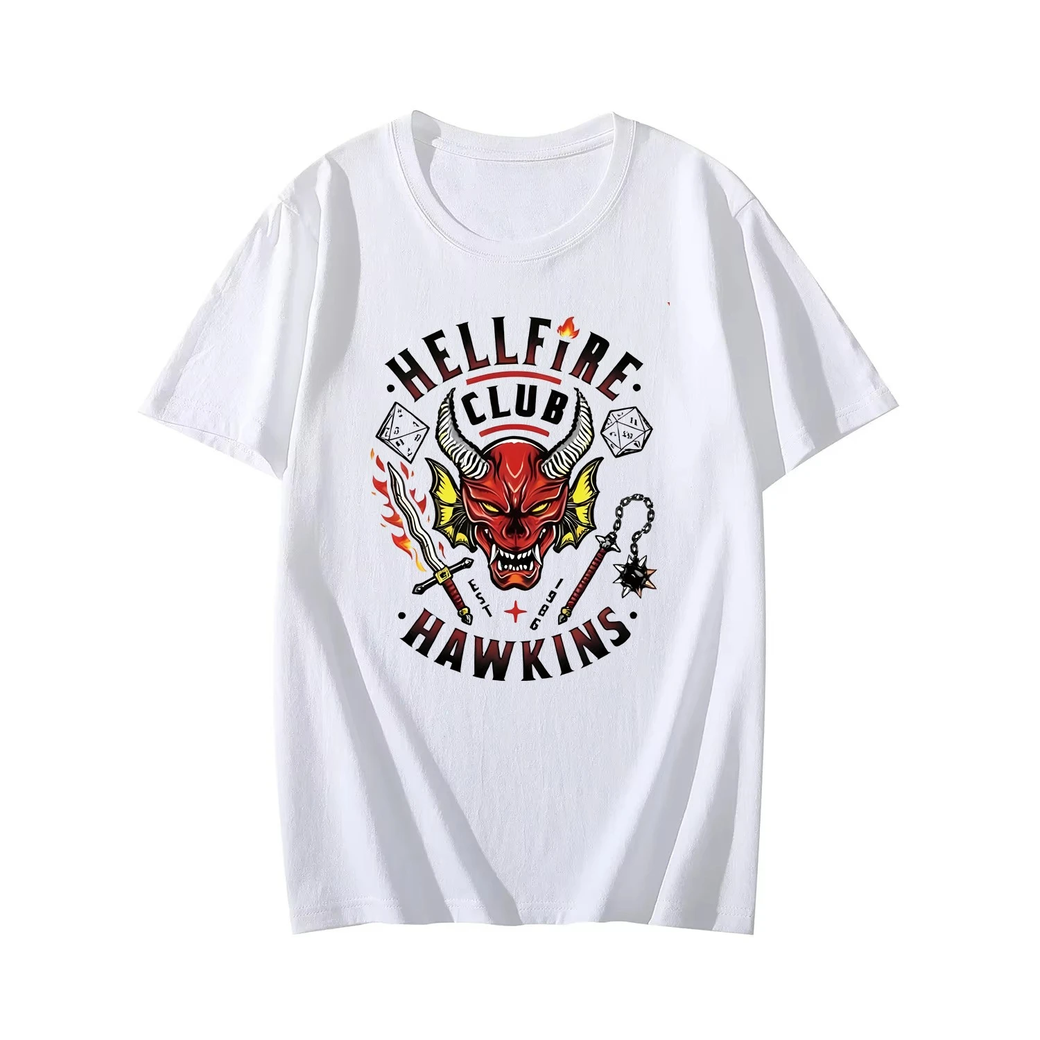 حار بيع موضة جديدة للرجال مطبوعة نمط الجحيم البرية الشيطان نمط الشارع ارتداء عادية الرجال والنساء تي شيرت حجم كبير