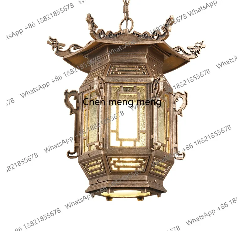 Balcony gate, entrance villa, courtyard courtyard, red lantern, outdoor waterproof chandelier