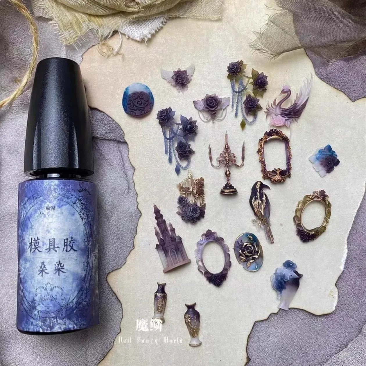 1Pc Geschnitzte Gel für Nagel Form UV Gel Kristall Kleber Transluzenten 3D Acryl Form Werkzeug Set Pro Nagel saloon DIY Silikon Nail art Gule