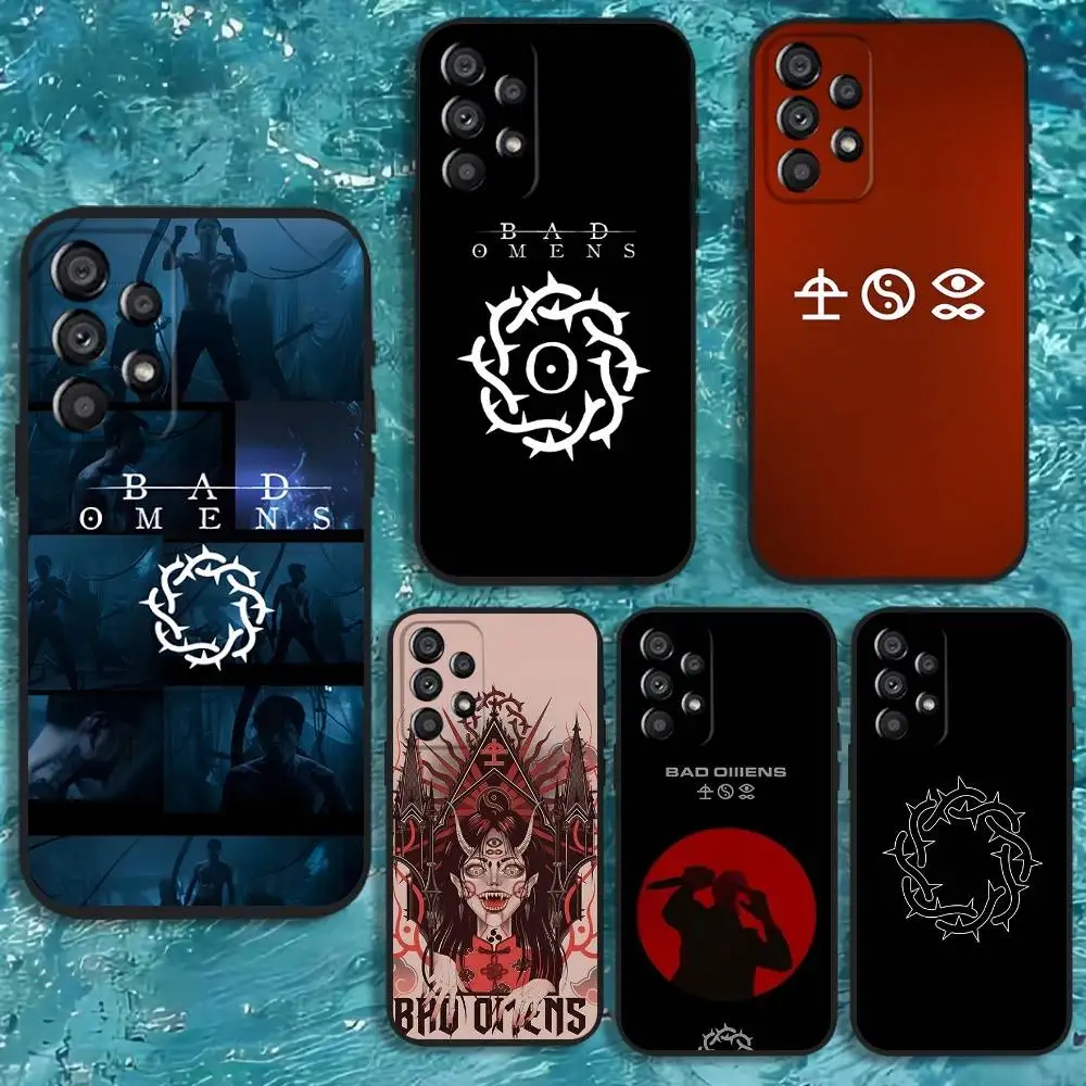 

Bad O-Omens Music Band Phone Case For Samsung Galaxy A20,A21s,A22,A31,A32,A52,A53,A72,73,A80 Soft Black Cover
