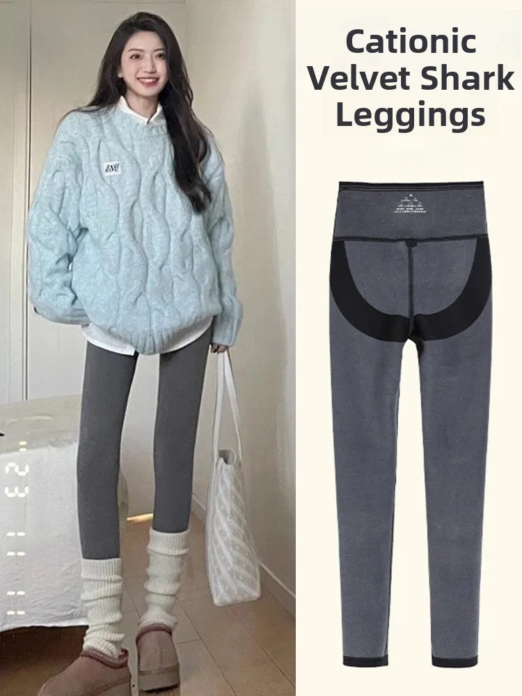 

Леггинсы для йоги с высокой талией, утепленные флисом, эластичные, теплые зимние брюки-базовый слой для женщин