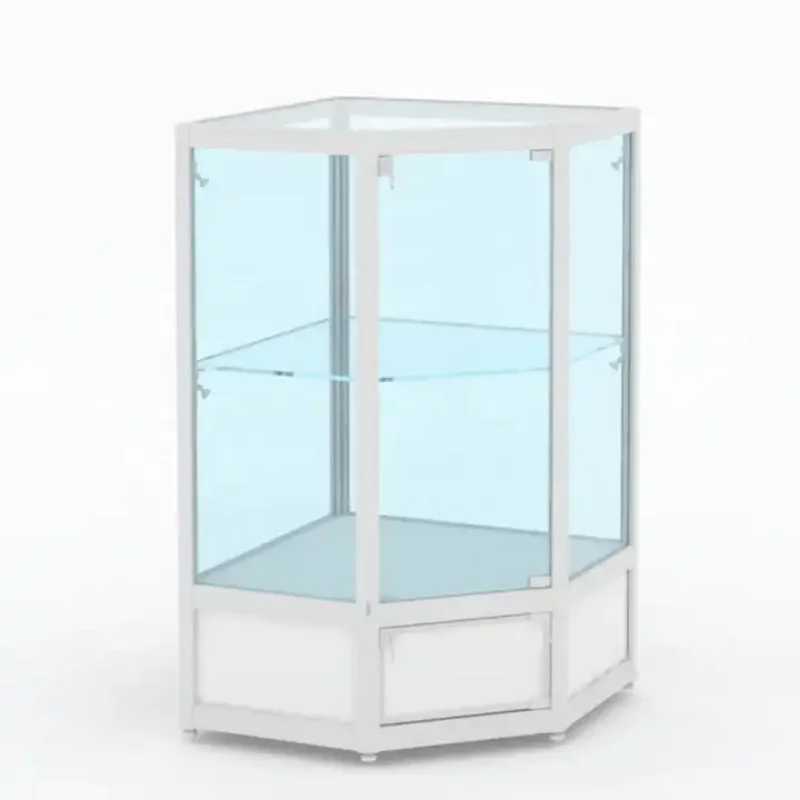 custom.Hot sale Aluminum tempered Glass LED light lockable glass showcase jewelry display cabinets museum souvenir display