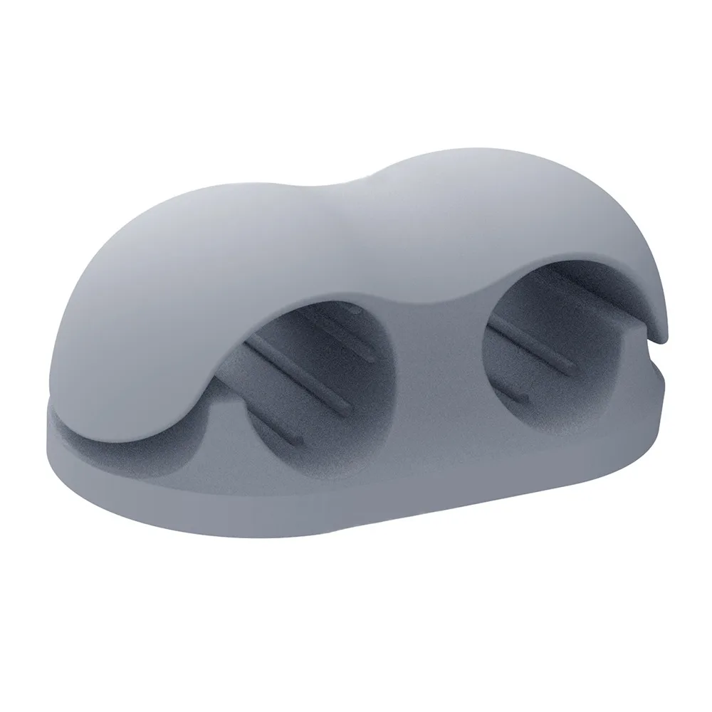 Portable Silicone Pen Holder Flexible Self-Adhesive Pen Clamp Multifunctional Solid Color Cable Clips for Desk Organizer
