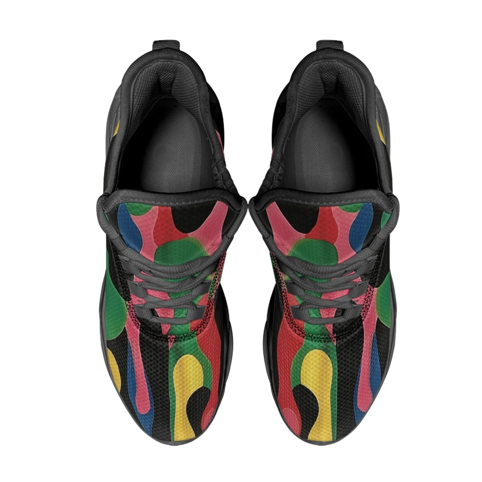 PENSTROLL Abstract Shapes Running Shoes Mesh & EVA Athletic Shoes Breathable Blade Running Shoes for Walking