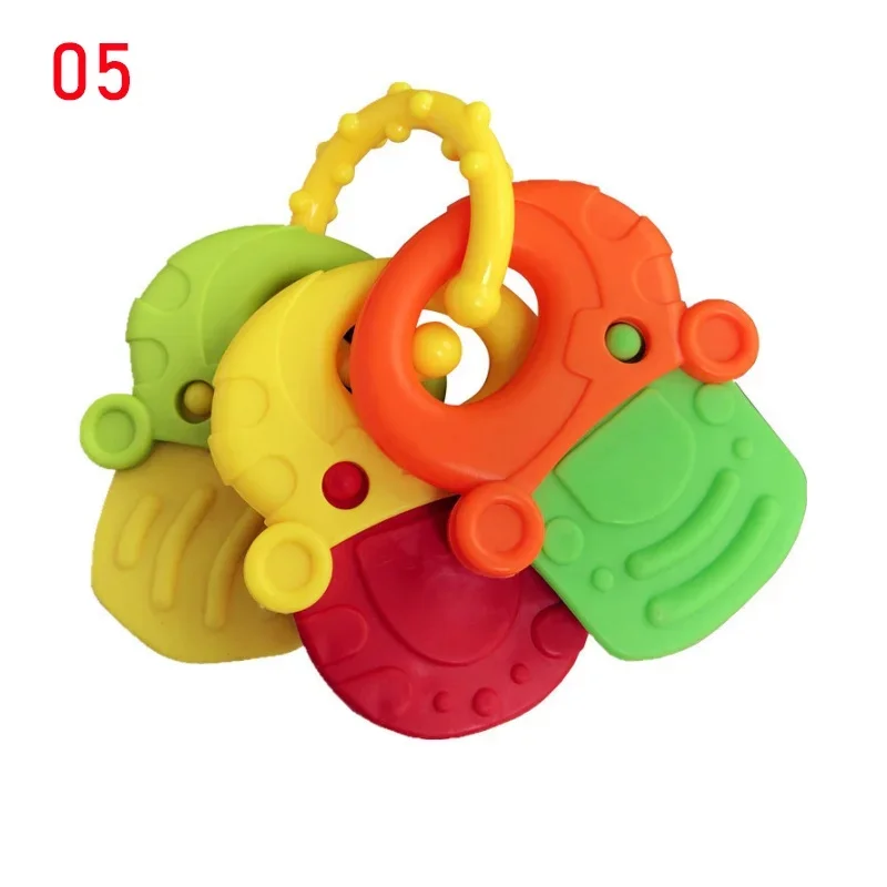 Baby hand grasp ball rattles fitness soft rubber hand rattles fish string teether infant 0-1 years old educational toys