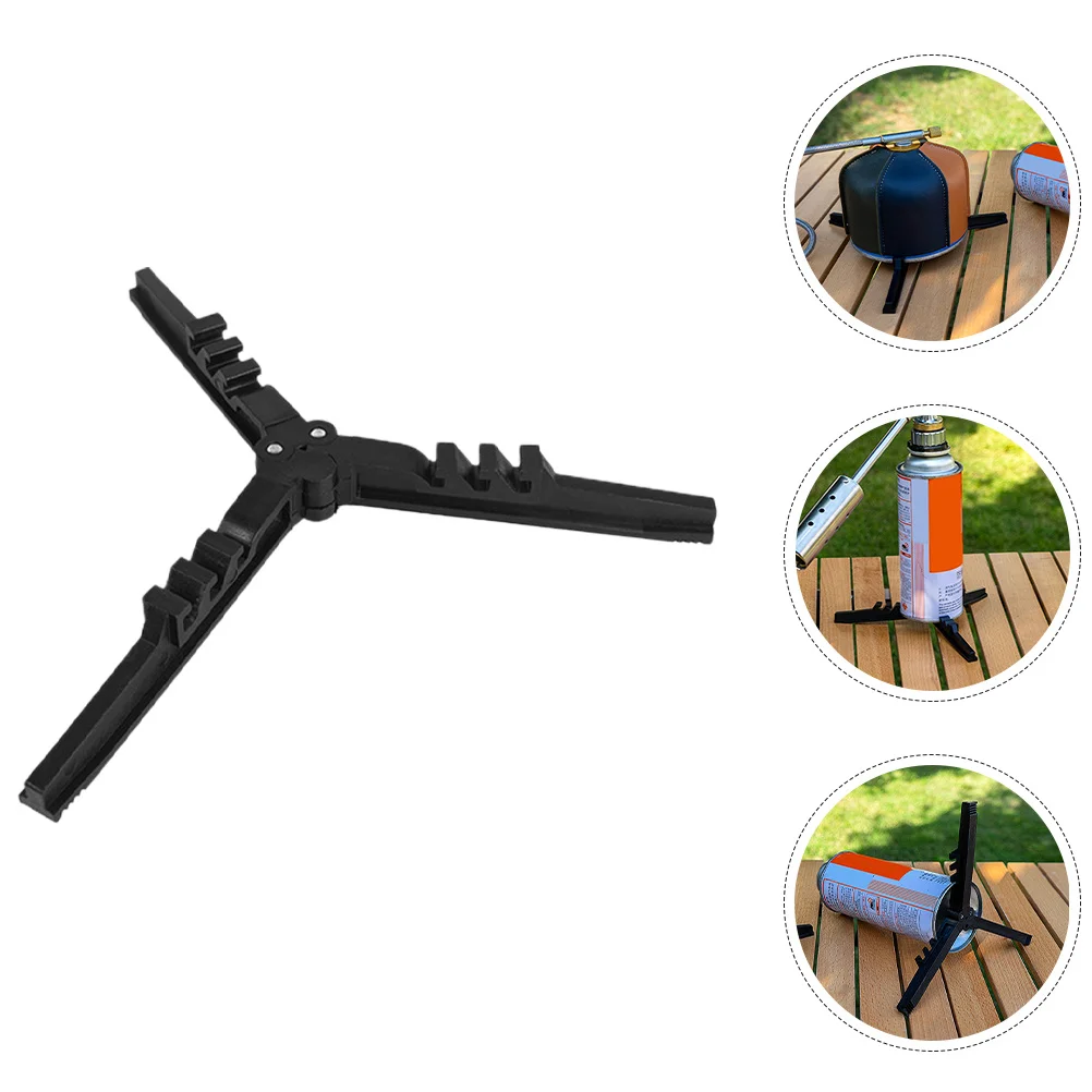 في الهواء الطلق حامل علبة الغاز طوي المحمولة التخييم خزان حامل ترايبود حامل مستقر للمشي لمسافات طويلة موقد البروبان