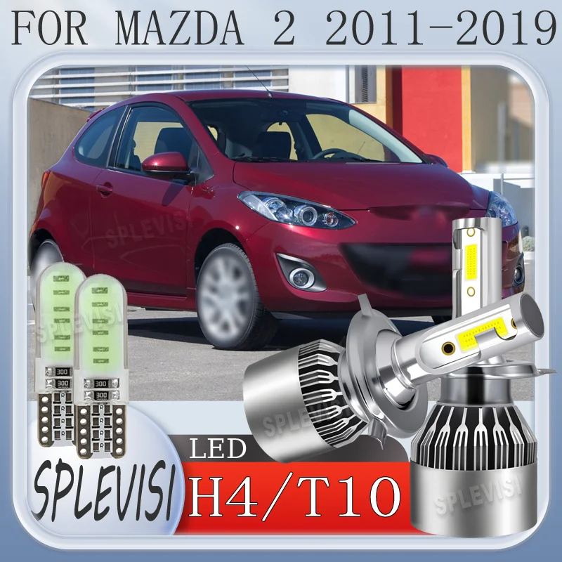 9003 H4 LED White Headlight Enhanced Illumination & Visibility For MAZDA 2 2011 2012 2013 2014 2015 2016 2017 2018 2019