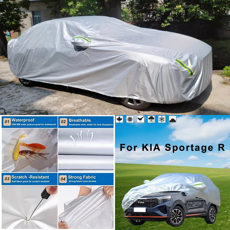 

For KIA Sportage R Outdoor Protection Full Car Covers Snow Cover Sunshade Waterproof Dustproof Exterior Car Accessories