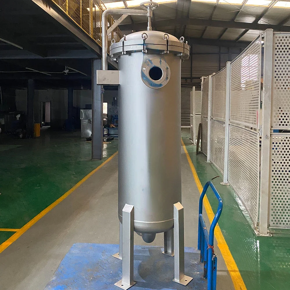 

Bestseller Custom Made 304 Stainless Steel Bag Filter Housing For Oil Honey And Water