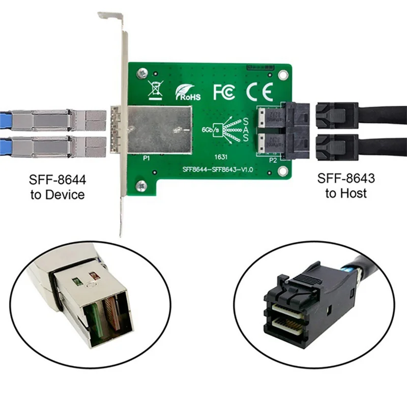 

A13E-SFF-8643 12G Mini SAS HD Riser Card 2-Port SFF-8644 Expansion Interface- XIC4383