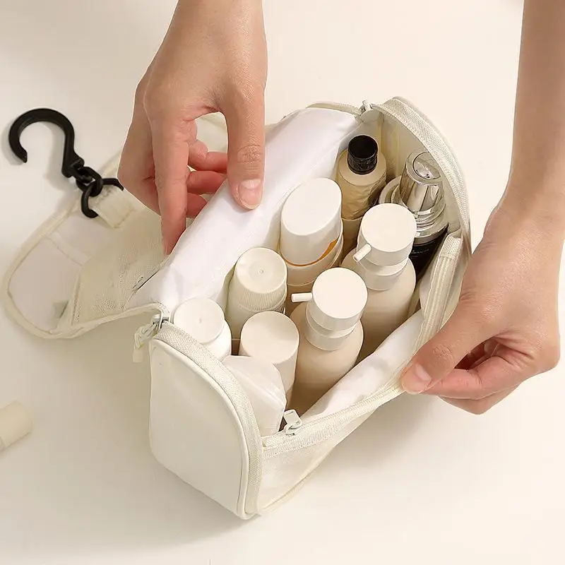 Tragbarer Handlicher Kosmetik-Organizer mit Haken Wasserdichte Hängende Reise-Waschtasche Große Kapazität Make-up und Hautpflege Aufbewahrungsbeutel – Detail 4