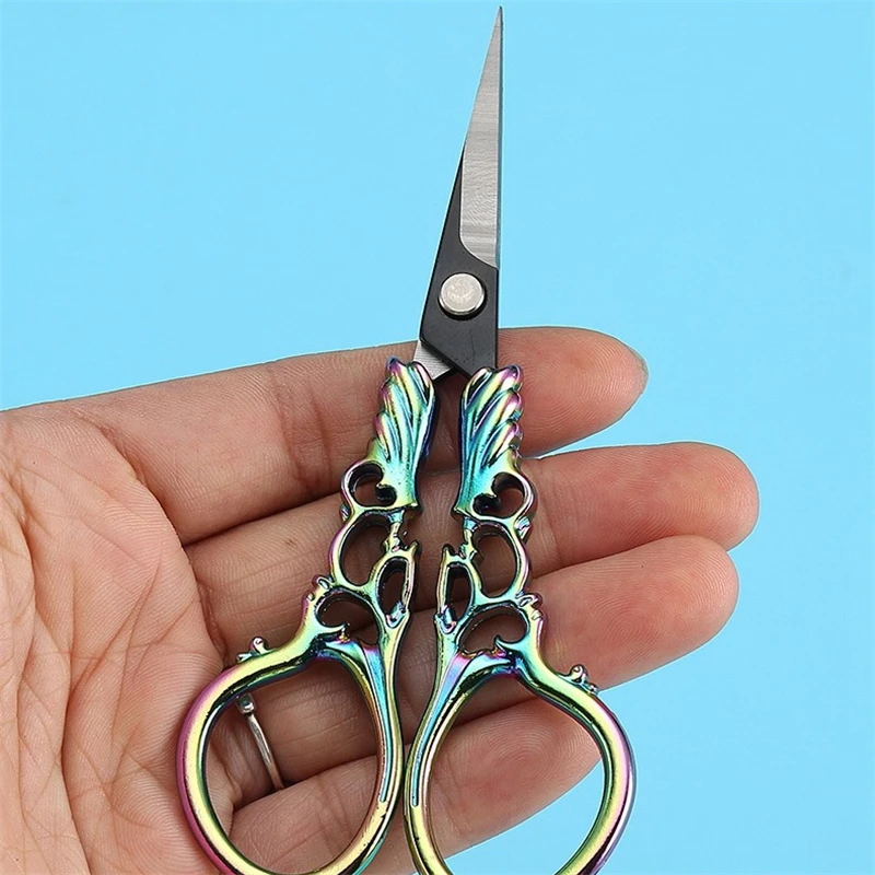 Retro Zakka Vintage Scissors for Diy Paper Antique Embroidery Tools for Sewing Tailor Thread Yarn Shears Cross-stitch Needlework