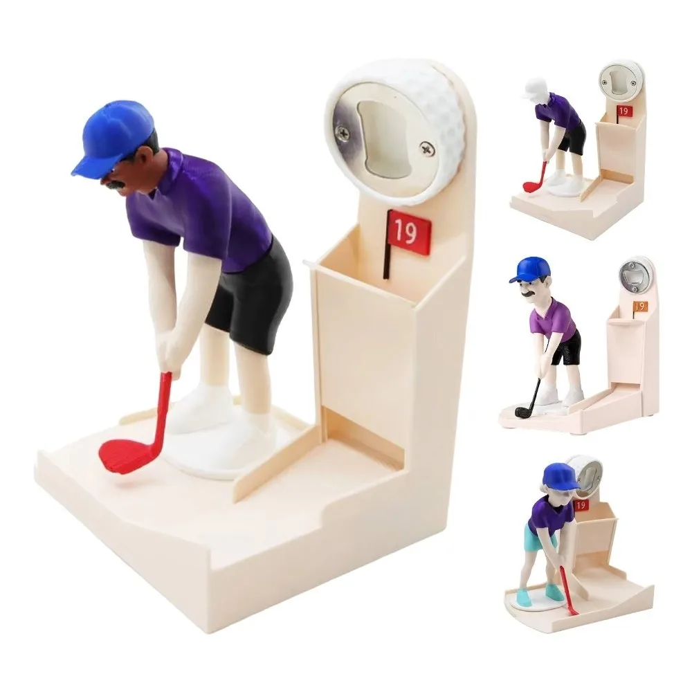 Creative PLA Golf Bottle Opener 3D Figurine with Score Board Beer Cap Launcher Desktop Bottle Opener Bar Accessories
