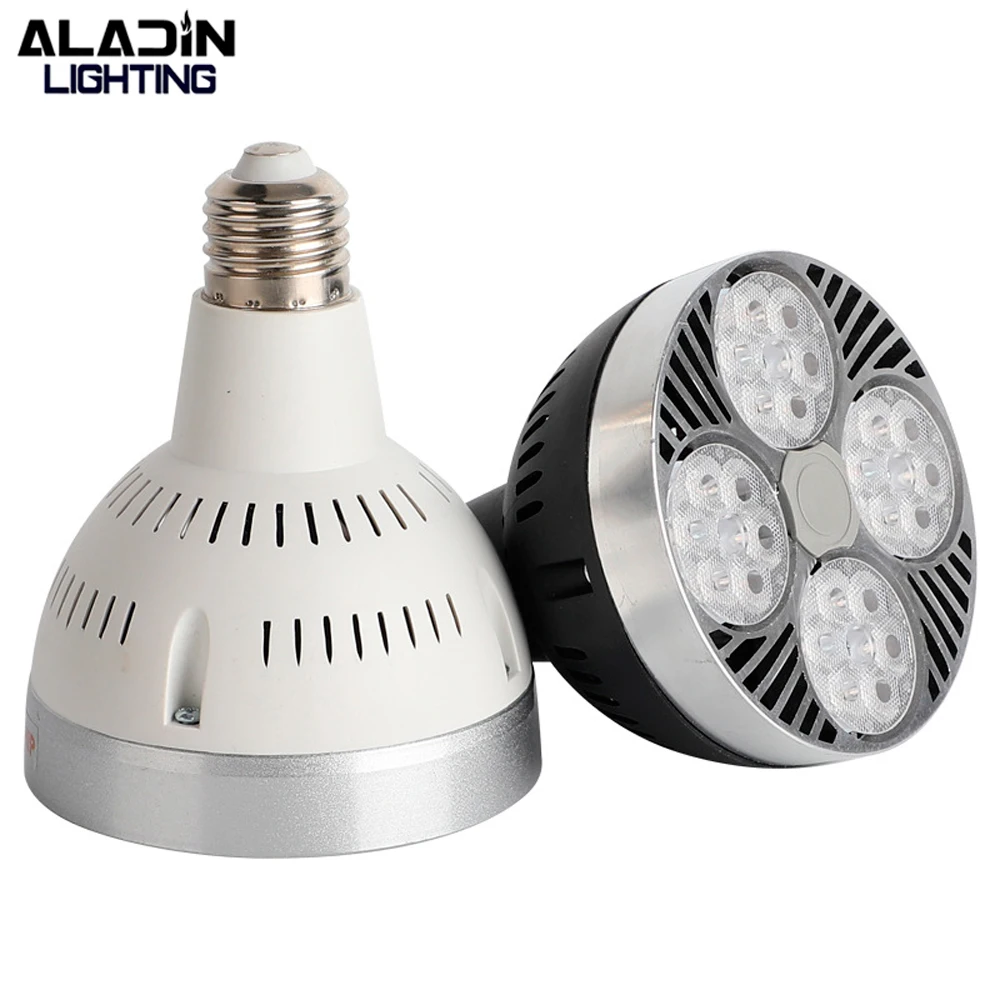 Aladin 6PCS Reflektor sufitowy LED do Art Studio Cloth Shop E27 AC220V Lampa PAR30 28W 37W Oprawa szarowa Oświetlenie 3000K