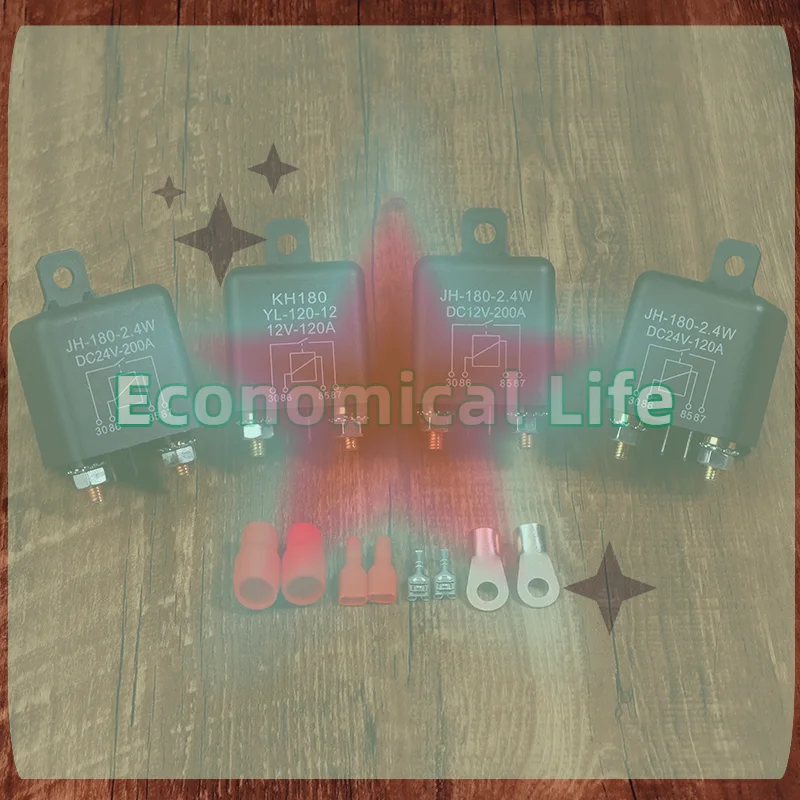 

Реле-изолятор для двух аккумуляторов 4-контактное, разъединитель-переключатель питания для автомобильных АКБ, 120А 200А, 12В 24В, отключатель цепи аккумулятора