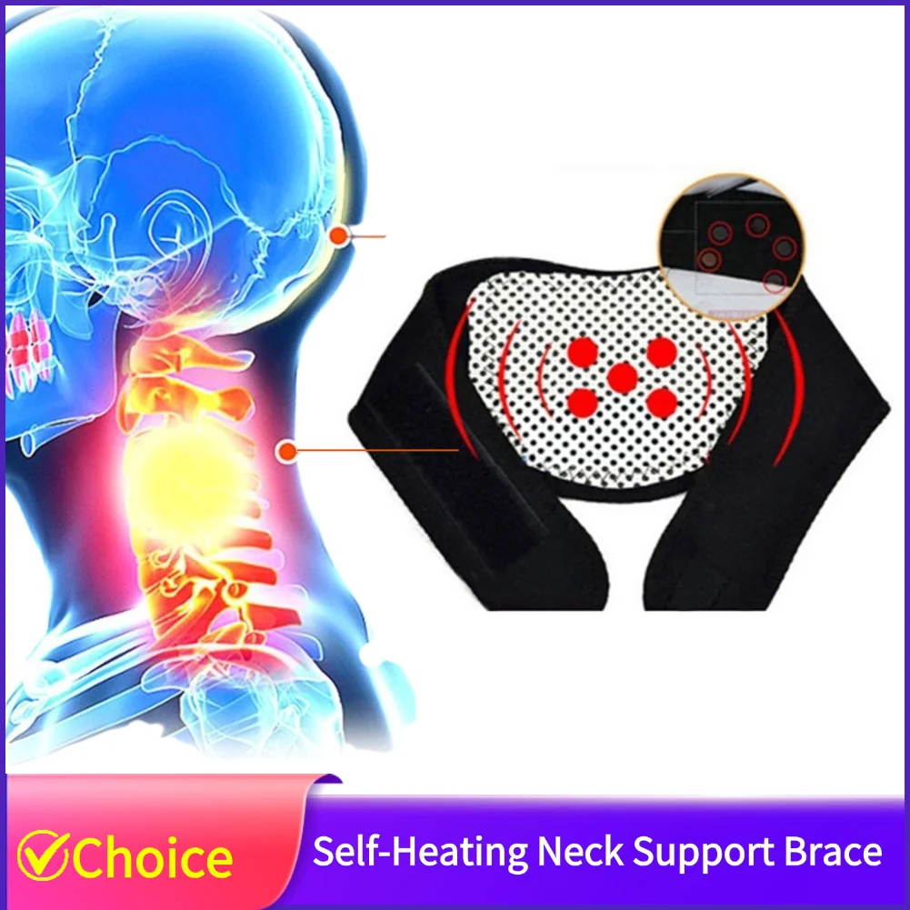 

Self-Heating Neck Support Brace Magnetic Cervical Massage for Relaxation and Warmth Soft Portable Cervical Pillow