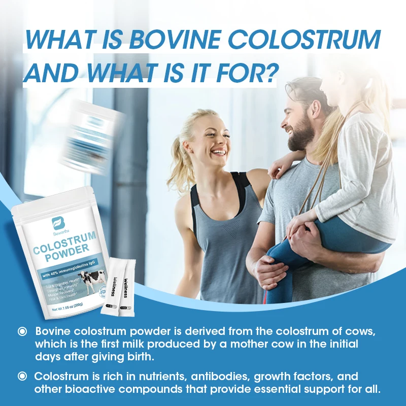 Beworths Bovine Colostrum Supplements Digestive & Gut Health Enhancing Immunity Boost Metabolic Muscle Growth & Repair Skin Care