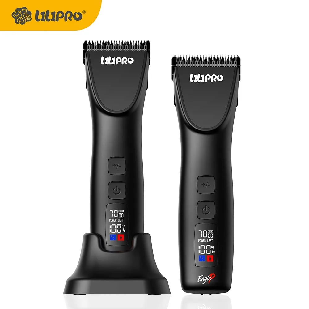 

LILIPRO EagleP Newest D Blade High Torque Motor Pet Dog Hair Clipper 5-Speed Quiet Horse Sheep Shearing Machine with LCD Display