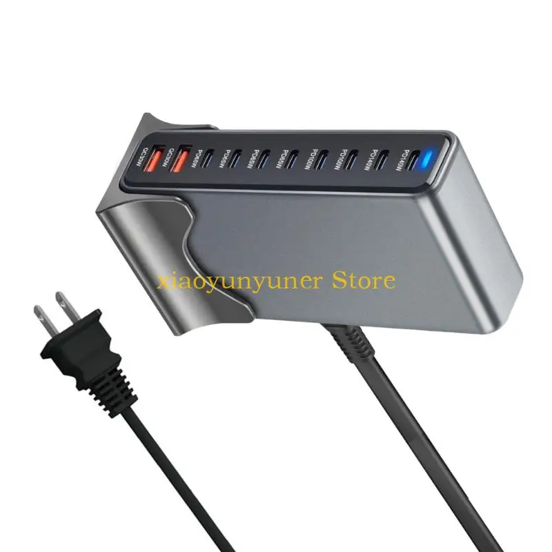 P9JB 10 Port Fast Charging Adapter Safe Charging Plastic Texture for Multiple Devices