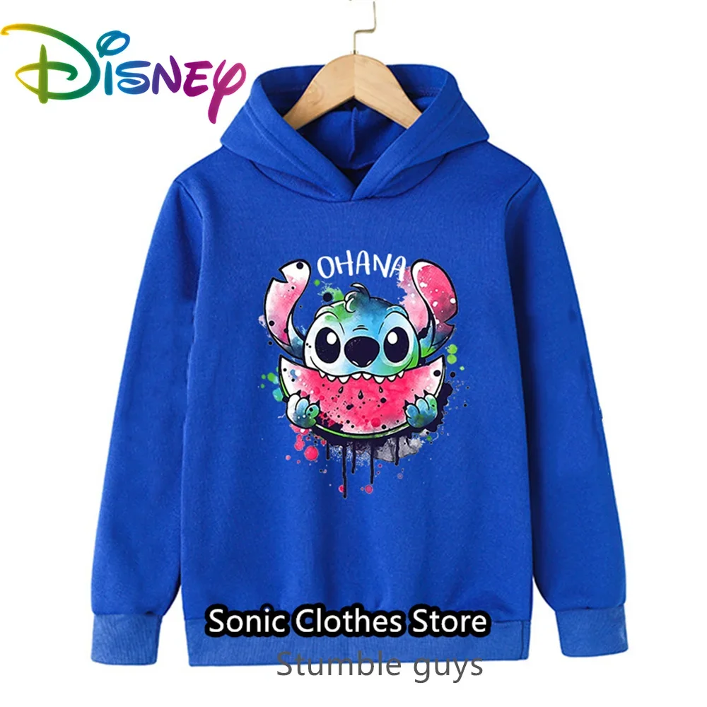 

Disney Children's Stitch Hoodie Autumn Girls Fashion Casual Activewear With Ears