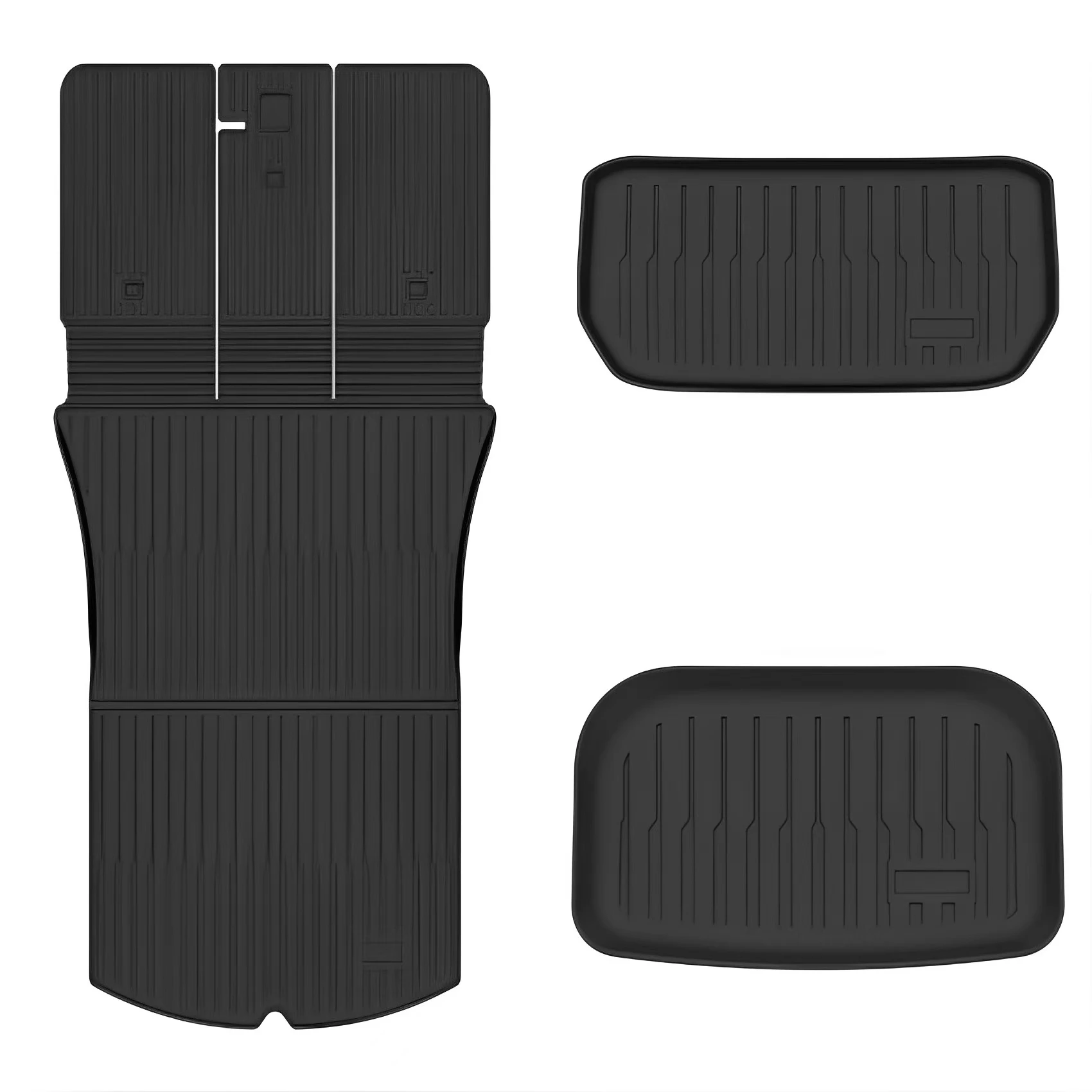 

All-Weather 3pcs TPE Car Trunk Mats Model Y 3D Cargo Liner Rear Trunk Mat Anti-Slip Waterproof Trunk Mat