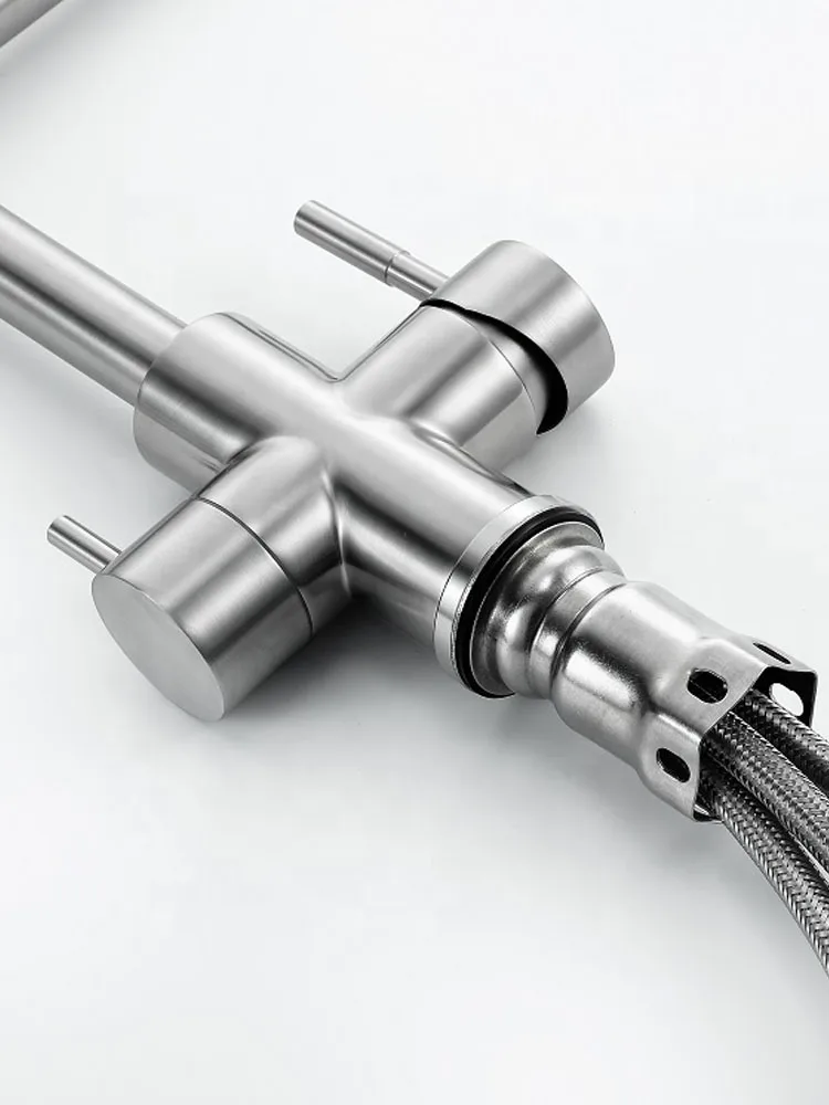 TIFILOJIA 3-in-1 Kitchen Faucet with Cold And Hot Water Purification 304 Stainless Steel Three-in-One Combination for Kitchen