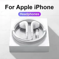 Original Headphones For Apple iPhone 14 11 12 13 Pro Max Earphones XR X XS SE 6 6S 7 8 Plus Bluetooth Wired Earbuds Accessories